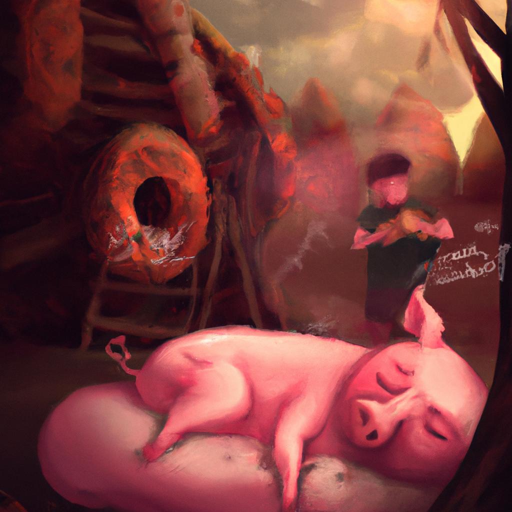 Imagem de capa do post "OQ Significa Sonhar com Porco? Descubra agora!" com um desenho digital
