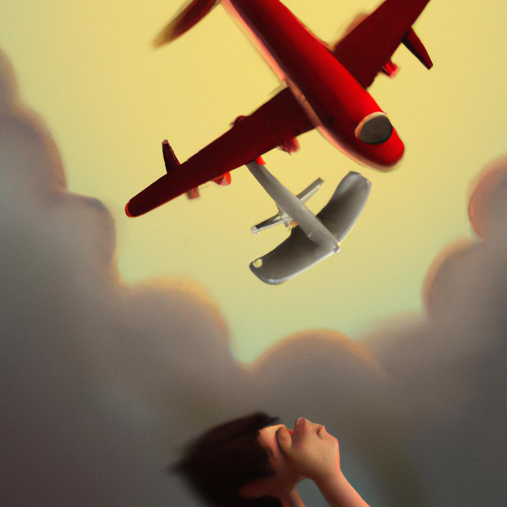 Imagem de capa do post "Qual o Significado de Sonhar com Avião Caindo? Descubra!" com um desenho digital