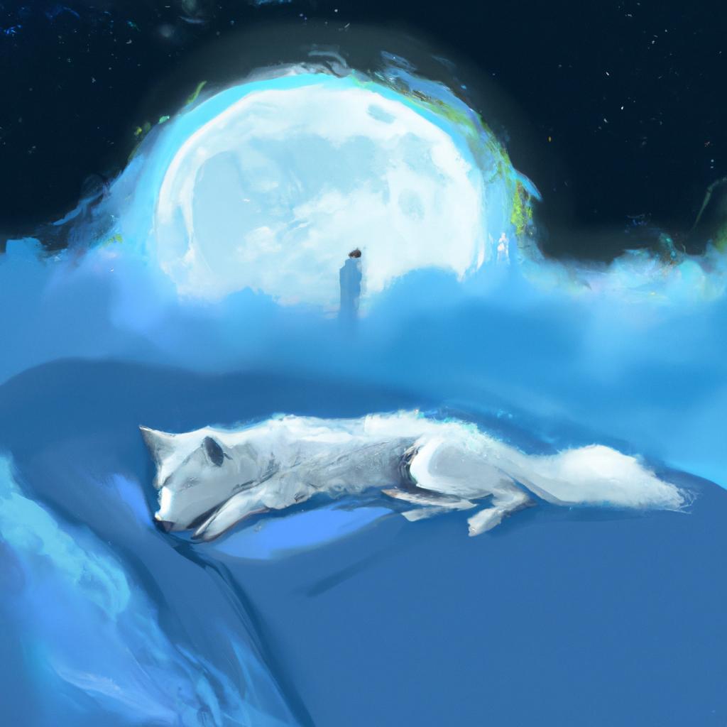 Imagem de capa do post "Descubra Qual o Significado de Sonhar com Cachorro Branco!" com um desenho digital