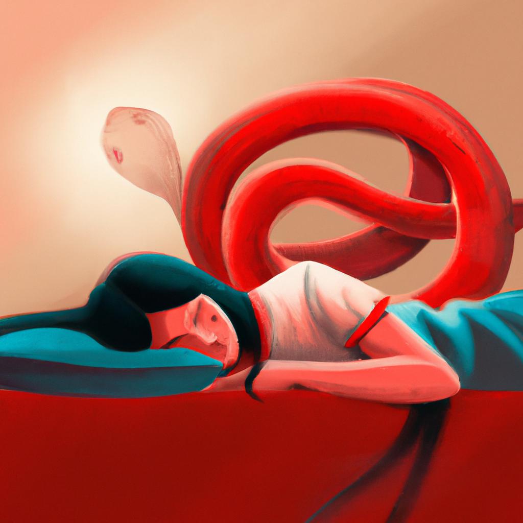 Imagem de capa do post "Descubra o Que Significa Sonhar com Cobra Vermelha!" com um desenho digital