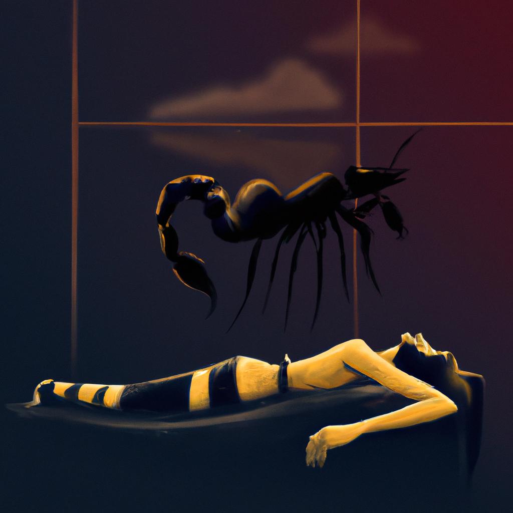 Imagem de capa do post "Descubra o Significado do Sonho com Escorpião Preto!" com um desenho digital