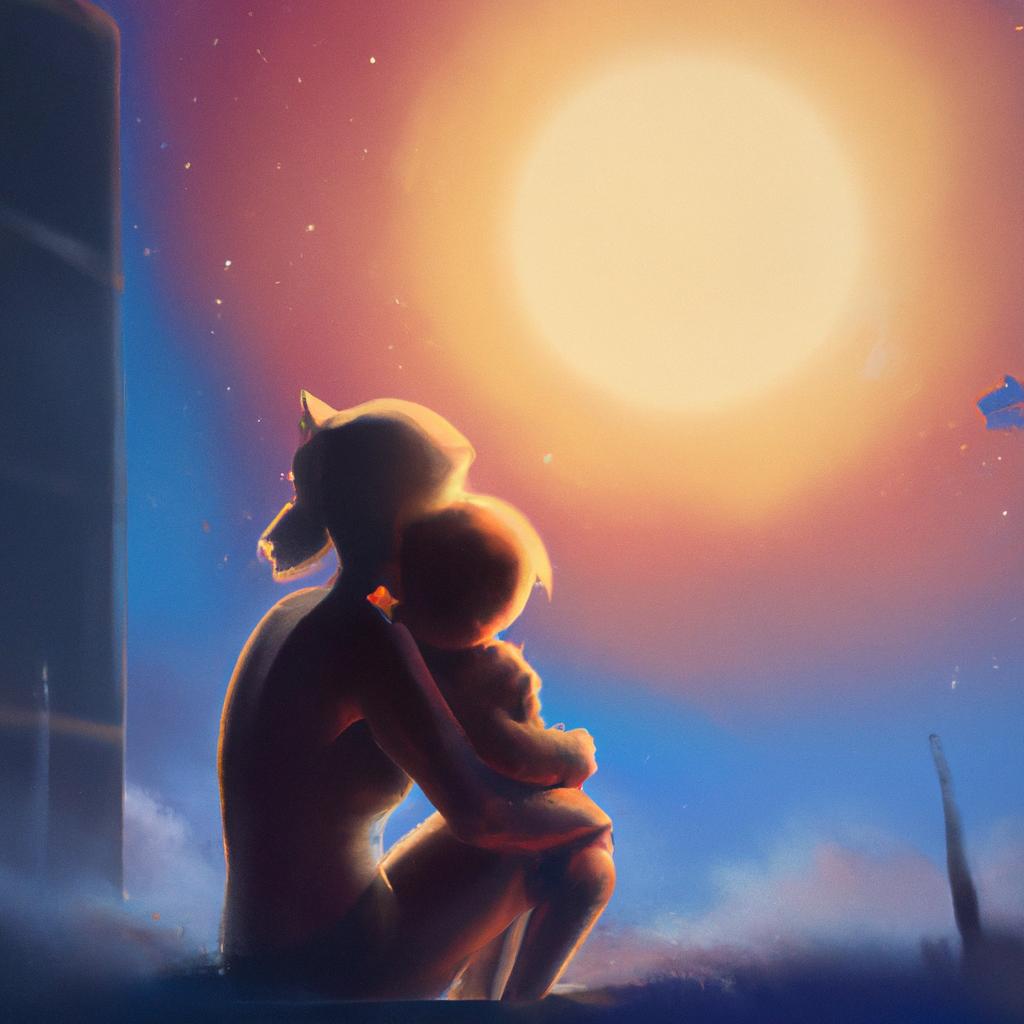 Imagem de capa do post "Descubra o Que Significa Sonhar com Sua Mãe!" com um desenho digital