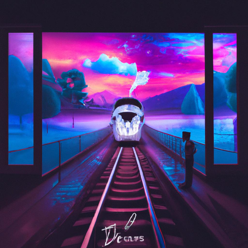 Imagem de capa do post "QSDSC: Qual o Significado de Sonhar com Trem?" com um desenho digital