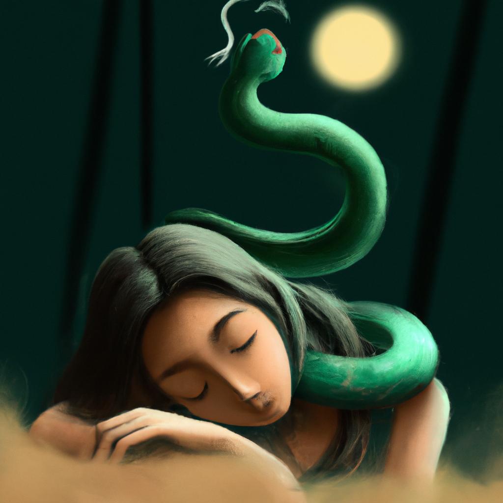 Imagem de capa do post "Quem Sonha com Cobra? Descubra o Significado dos Seus Sonhos!" com um desenho digital