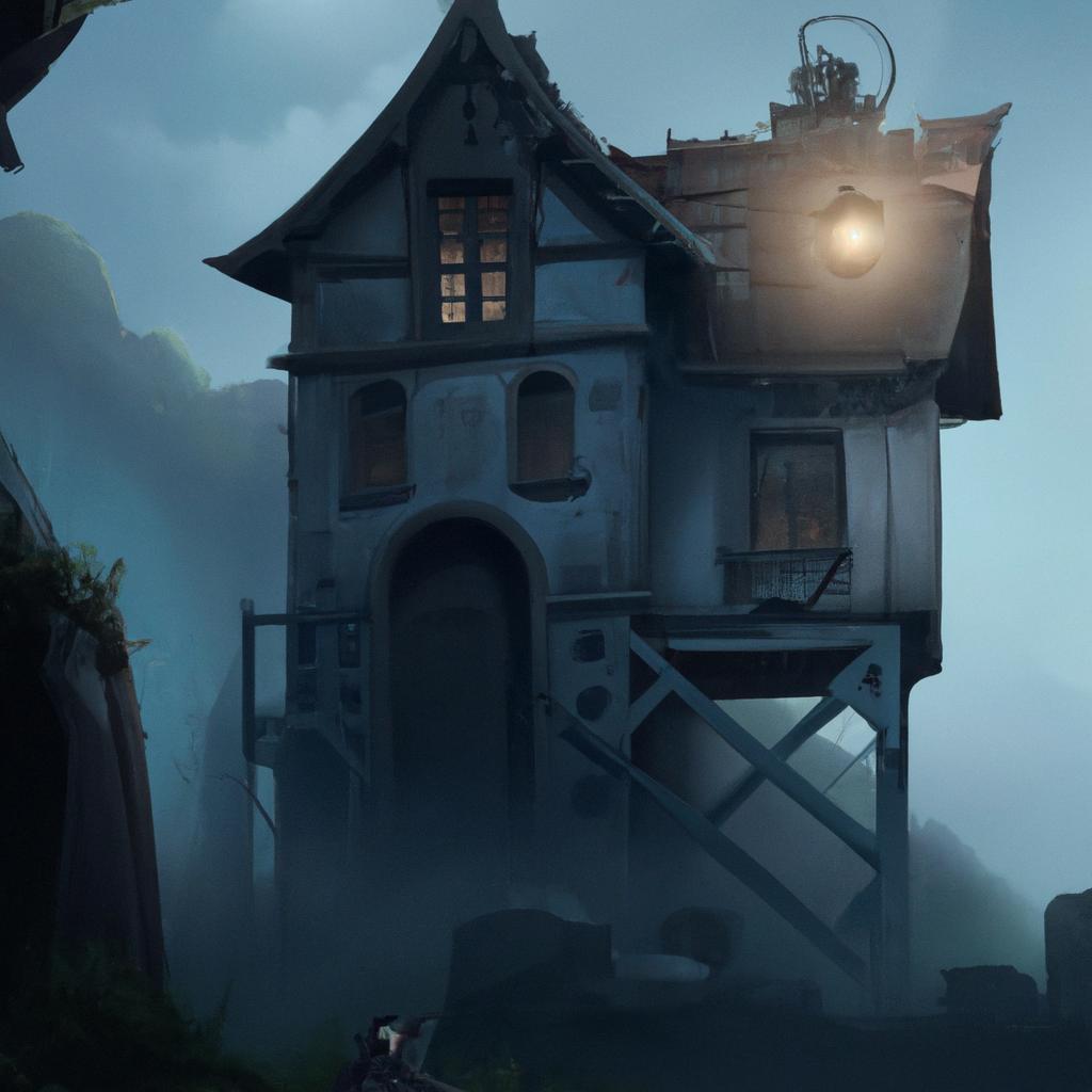 Imagem de capa do post "Sonhar com Casa Antiga: Significado e Interpretação" com um desenho digital