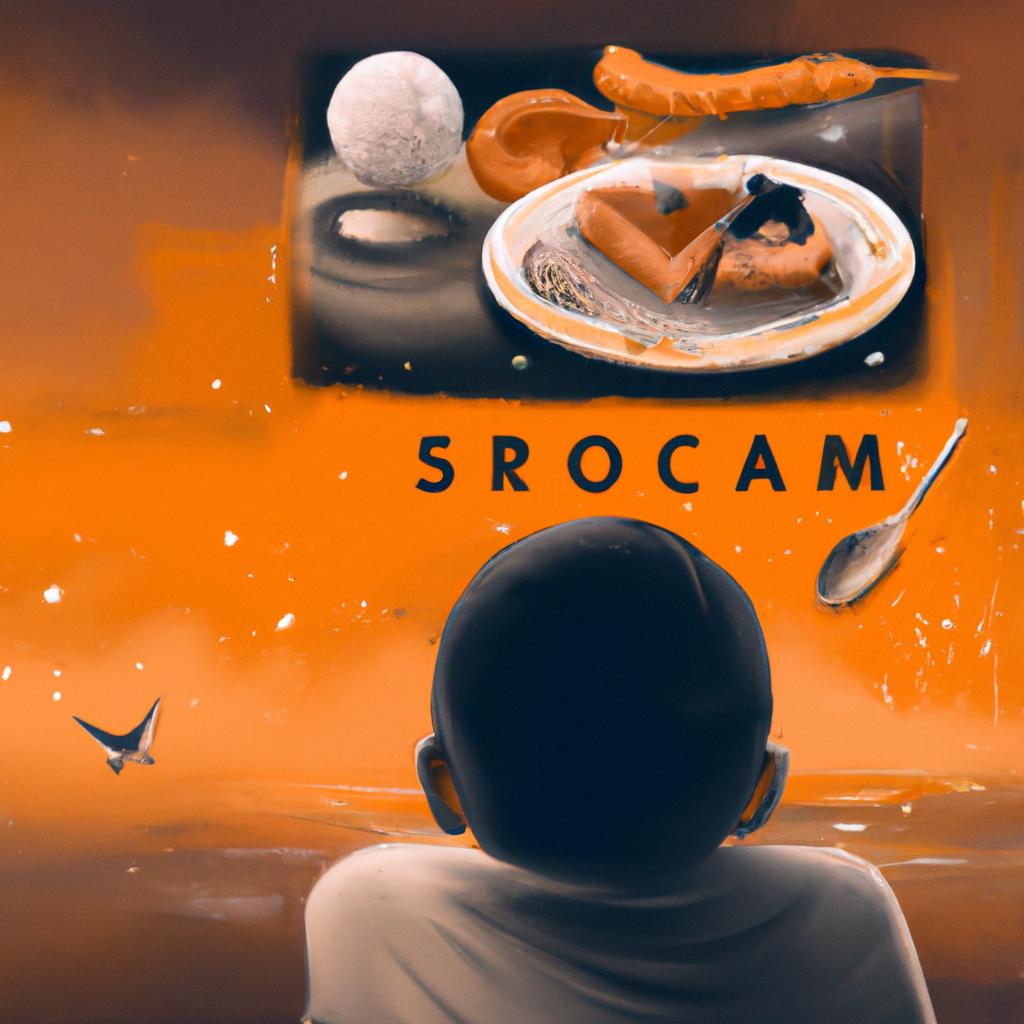 Imagem de capa do post "Descubra o Significado de Sonhar com Comida: Um Guia Passo a Passo!" com um desenho digital
