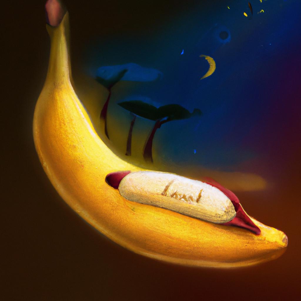 Imagem de capa do post "Descubra o Significado de Sonhar com Banana Madura!" com um desenho digital