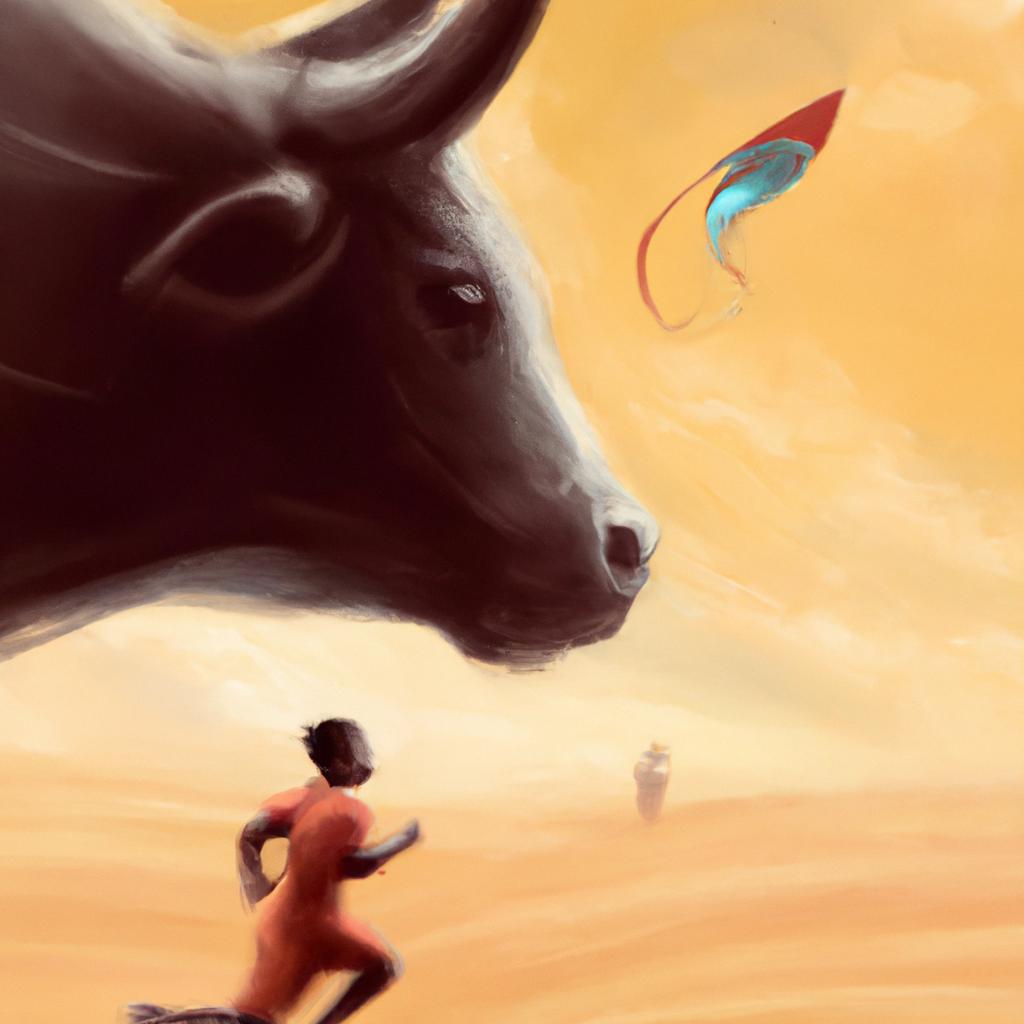 Imagem de capa do post "Descubra o Significado de Sonhar com Boi Correndo Atrás!" com um desenho digital