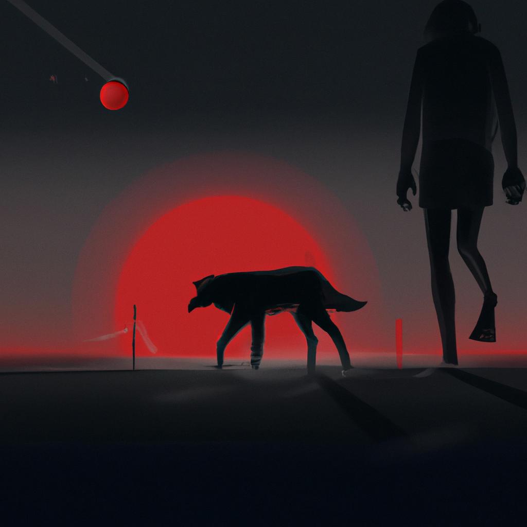 Imagem de capa do post "Descubra o Significado de Sonhar com Cachorro Preto!" com um desenho digital