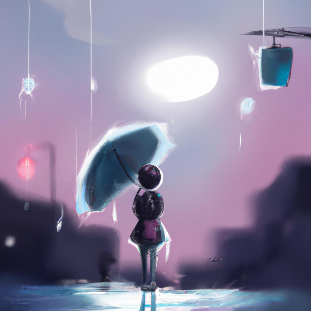 Imagem de capa do post "Descubra o Significado de Sonhar com Chuva!" com um desenho digital