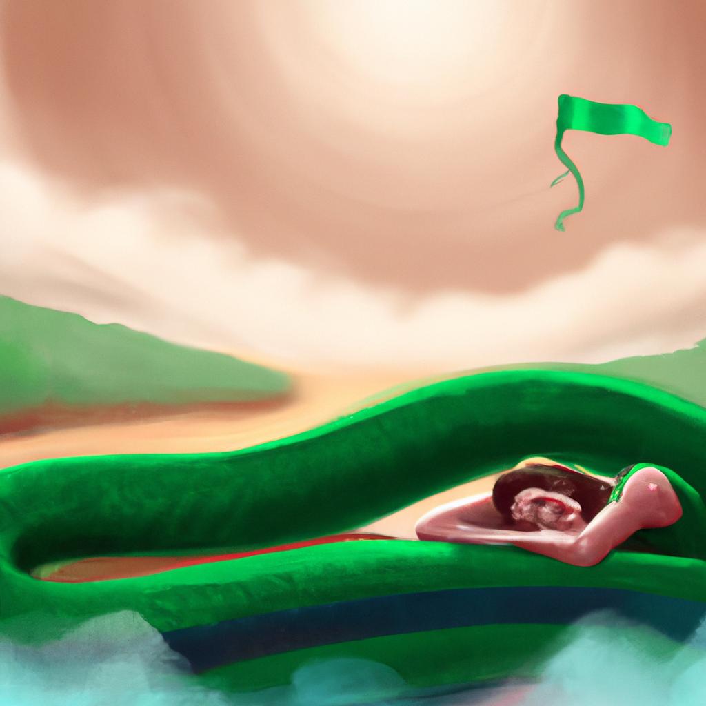 Imagem de capa do post "Descubra o Significado de Sonhar com Cobra Verde!" com um desenho digital