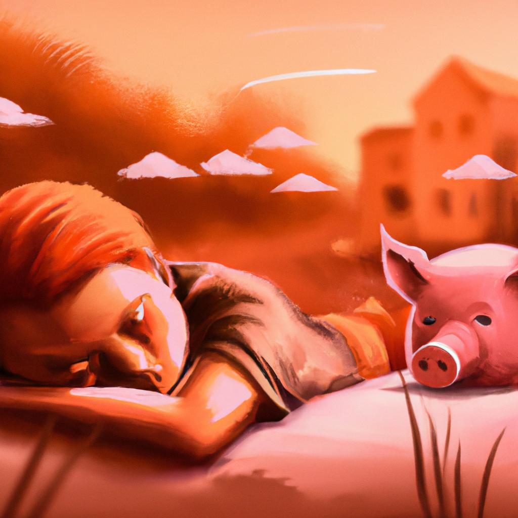 Imagem de capa do post "Descubra o Significado de Sonhar com Fezes de Porco!" com um desenho digital