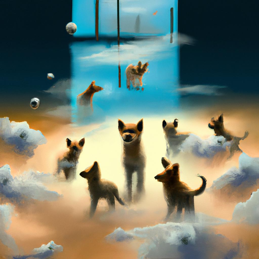 Imagem de capa do post "Descubra o Significado de Sonhar com Filhotes de Cachorro!" com um desenho digital