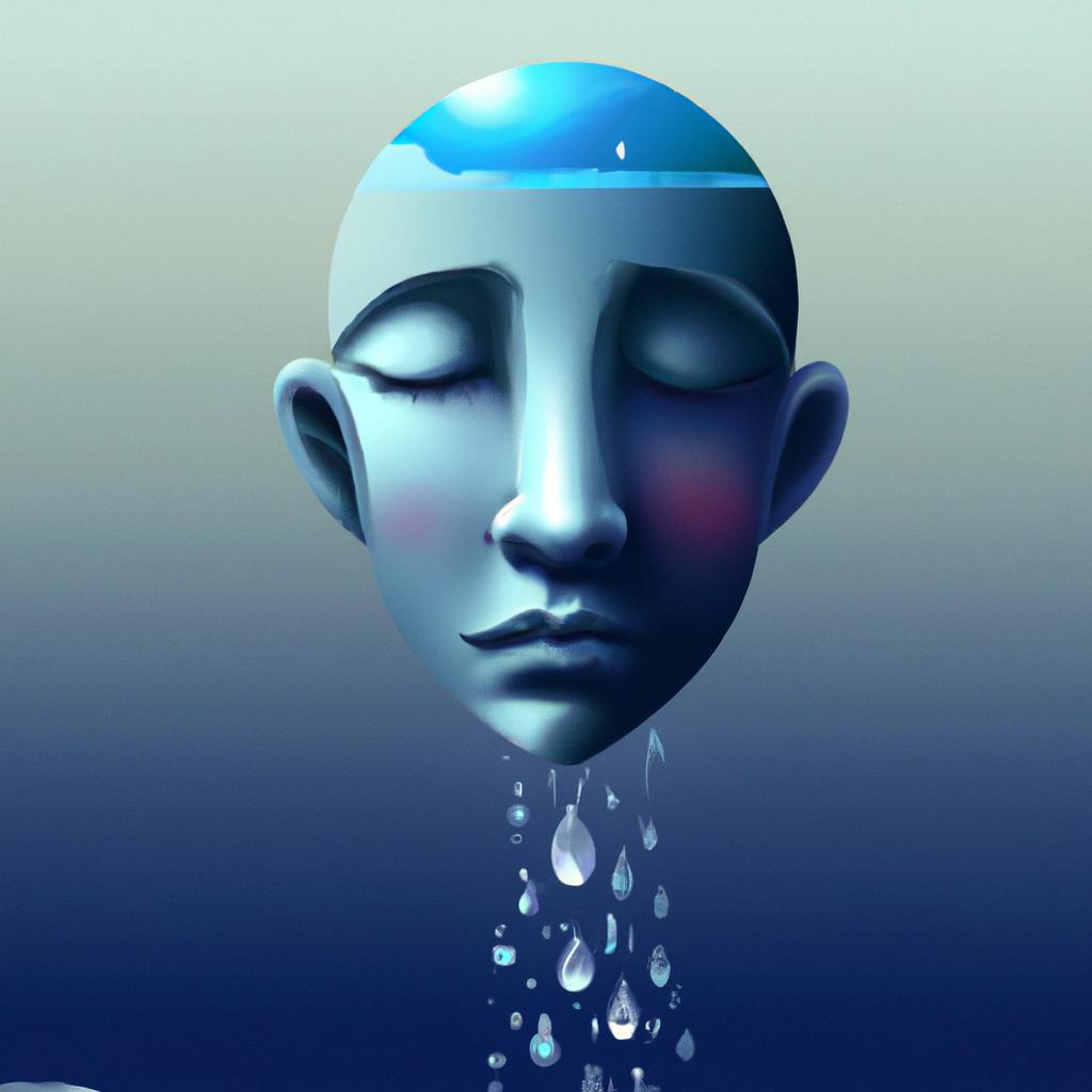 Imagem de capa do post "Sonhar com Muita Água: Descubra Seu Significado!" com um desenho digital