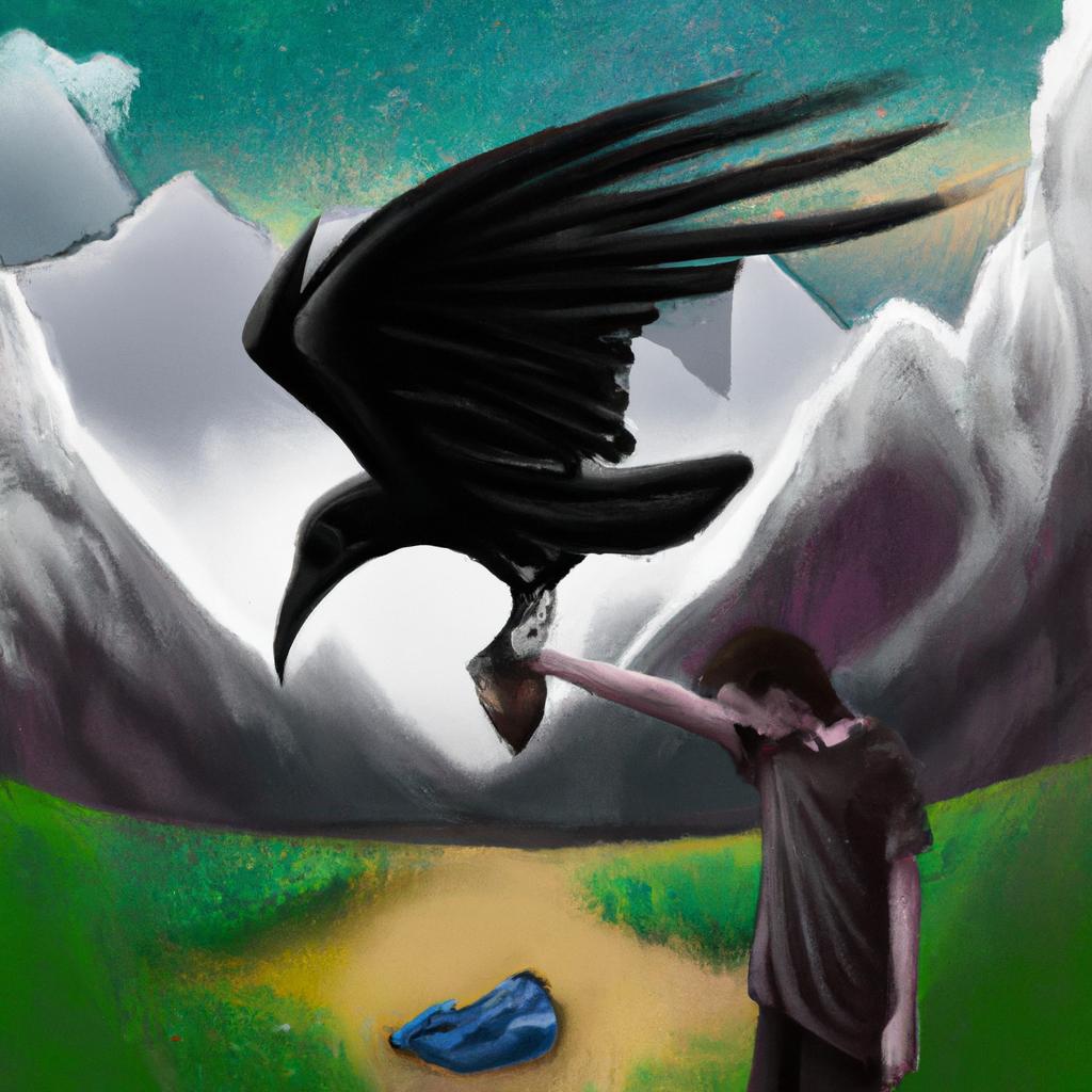 Imagem de capa do post "Descubra o Significado de Sonhar com Urubu!" com um desenho digital
