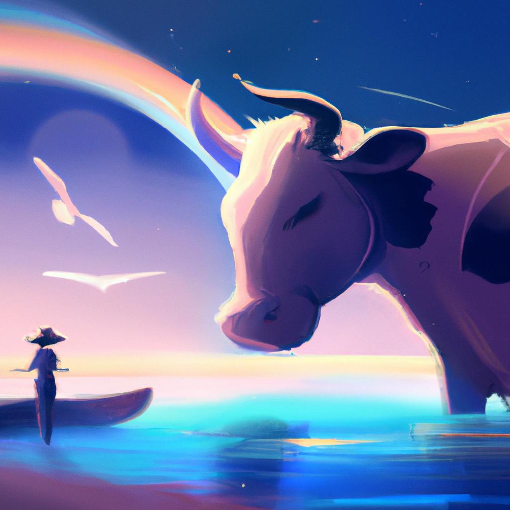 Imagem de capa do post Descubra o Significado de Sonhar com Vaca! com um desenho digital
