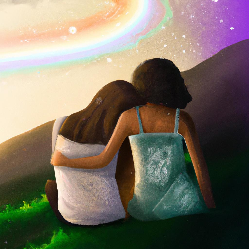 Imagem de capa do post "Descubra o Significado do Sonho com Amiga: Revelações Surpreendentes!" com um desenho digital