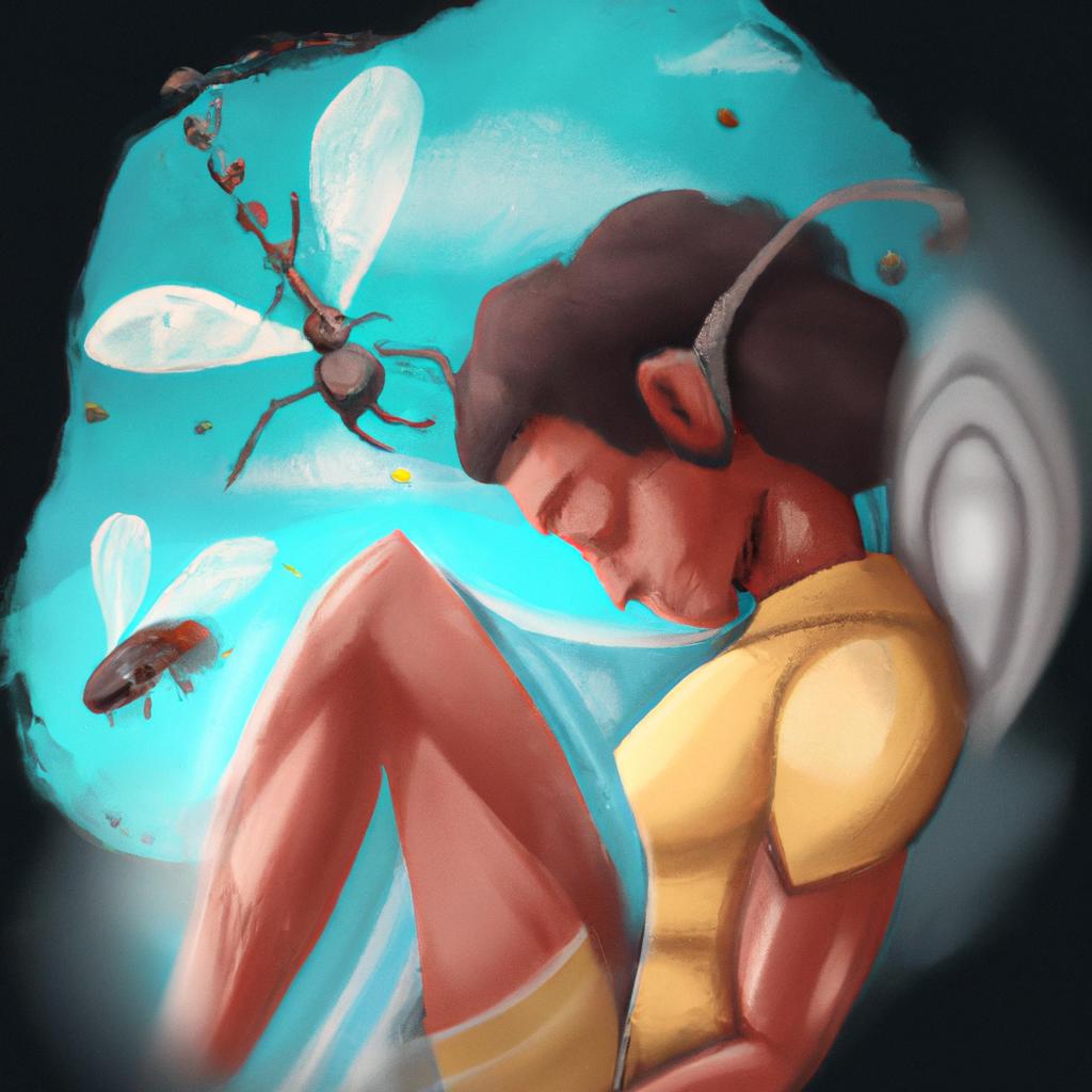 Imagem de capa do post "Descubra o Significado dos Sonhos com Marimbondo!" com um desenho digital