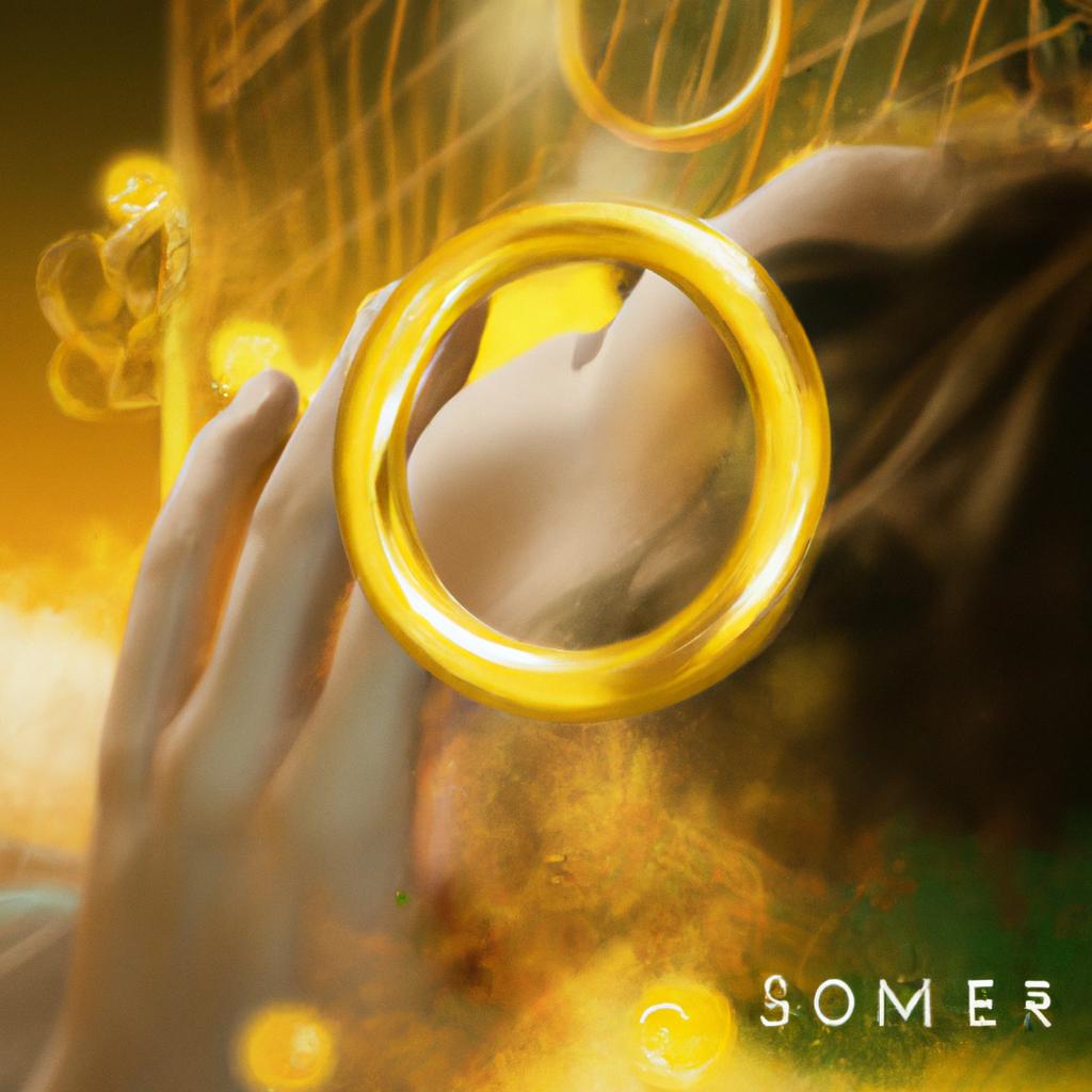 Imagem de capa do post "Descubra o Significado de Sonhar com Anel de Ouro!" com um desenho digital