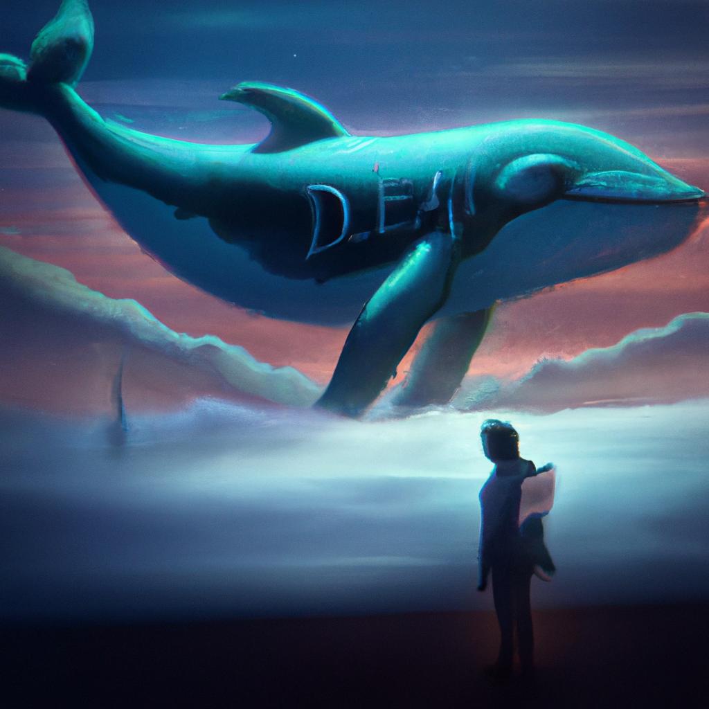Imagem de capa do post Descubra o Significado de Sonhar com Baleia! com um desenho digital