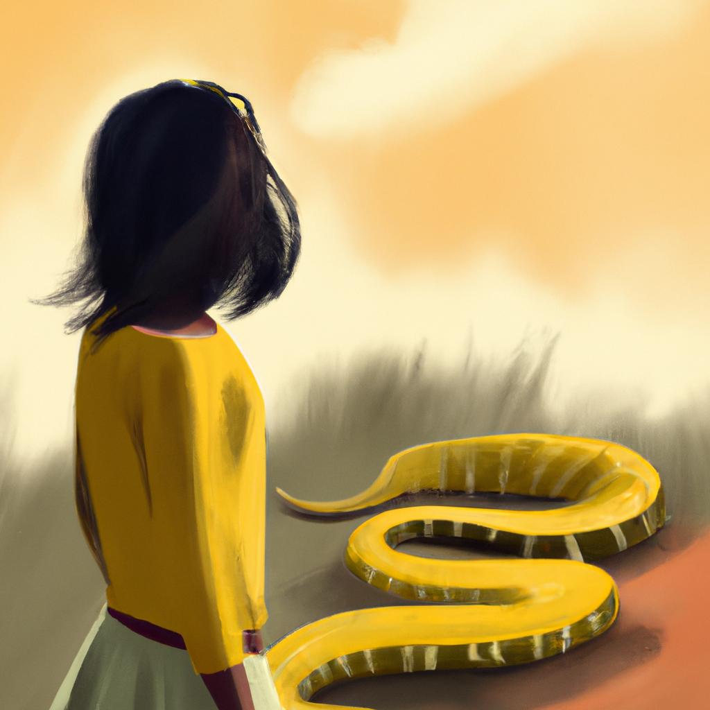 Imagem de capa do post Descubra o Significado de Sonhar com Cobra Amarela! com um desenho digital