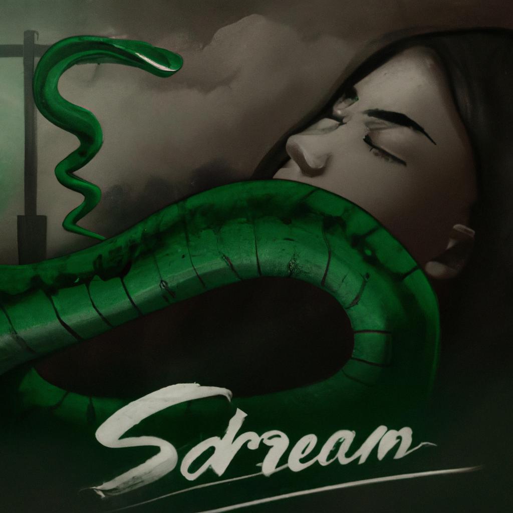 Imagem de capa do post "Descubra o Significado de Sonhar com Cobra Verde!" com um desenho digital