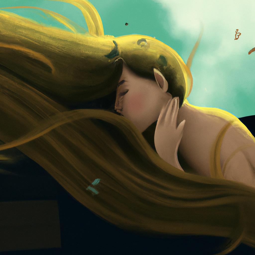 Imagem de capa do post "Descubra o Significado de Sonhar com Cabelo Caindo!" com um desenho digital