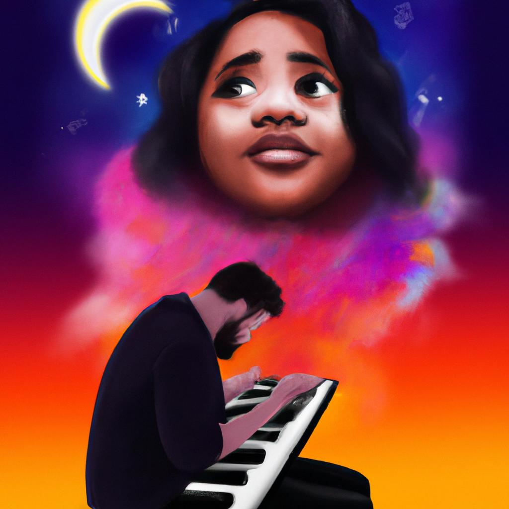 Imagem de capa do post "Sonhar Cantando com Cantor Famoso: Descubra o Significado!" com um desenho digital