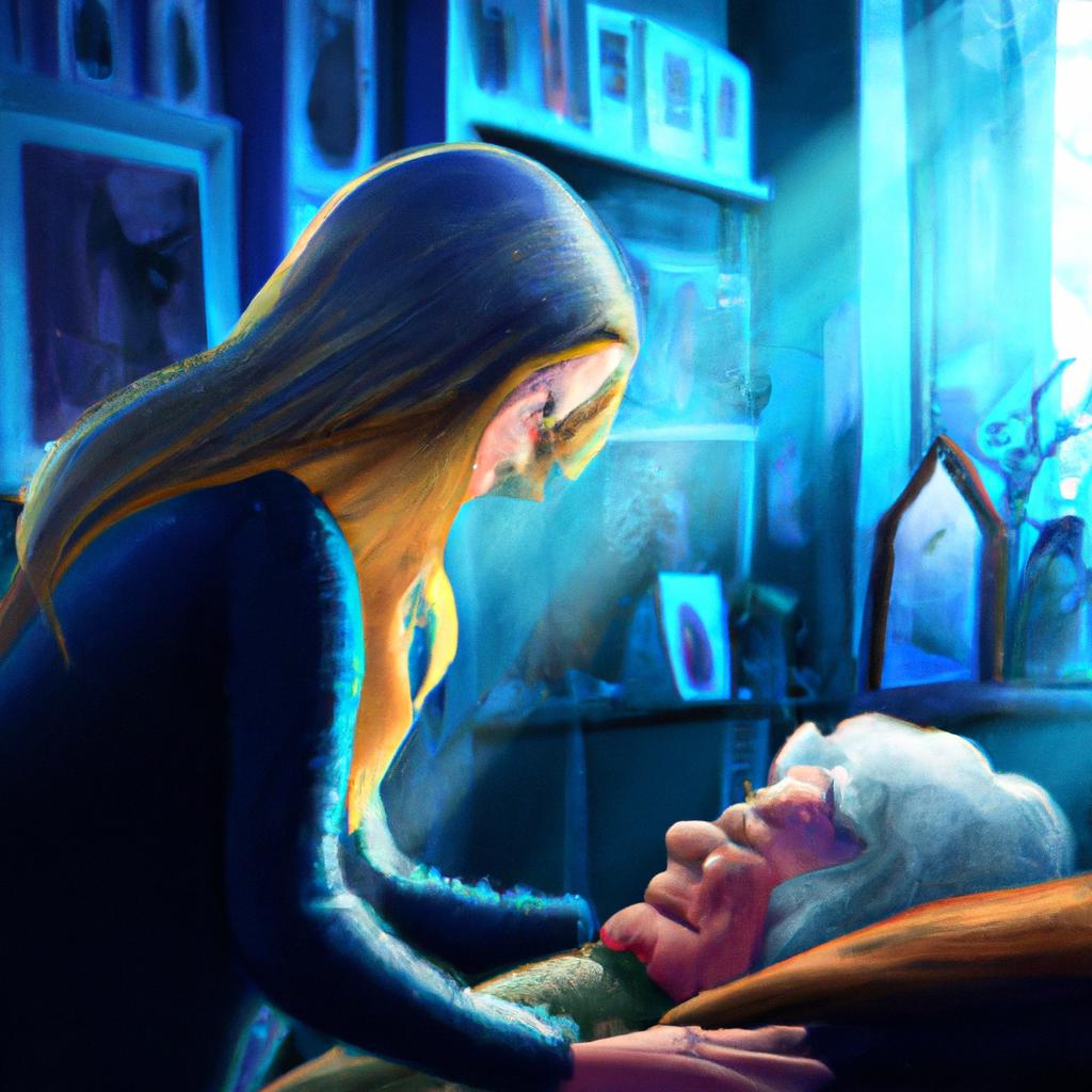 Imagem de capa do post "Descubra o Significado de Sonhar com a Minha Avó que Já Morreu!" com um desenho digital
