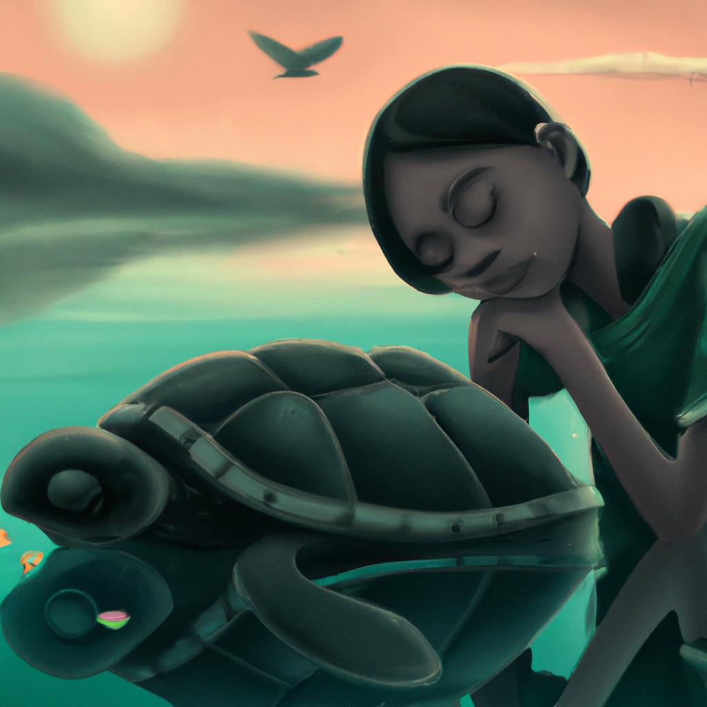 Imagem de capa do post Descubra o Significado de Sonhar com Tartaruga! com um desenho digital