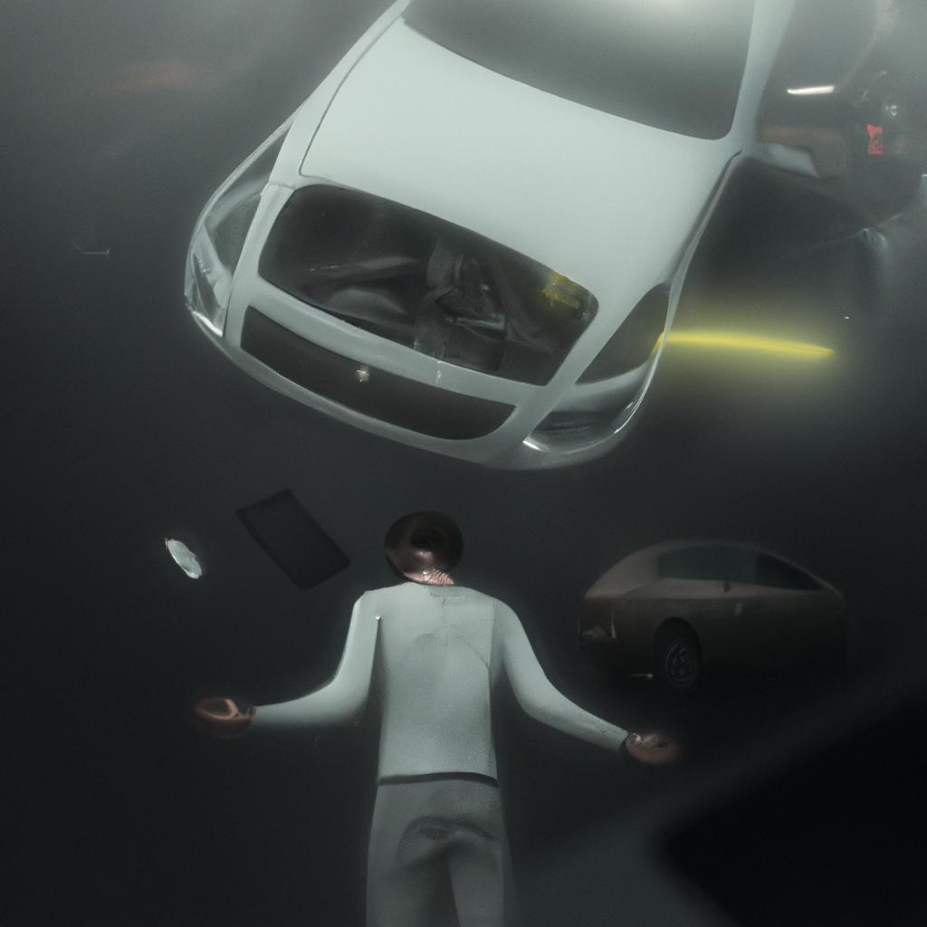 Imagem de capa do post "Descubra o Significado de Sonhar com Acidente de Carro!" com um desenho digital