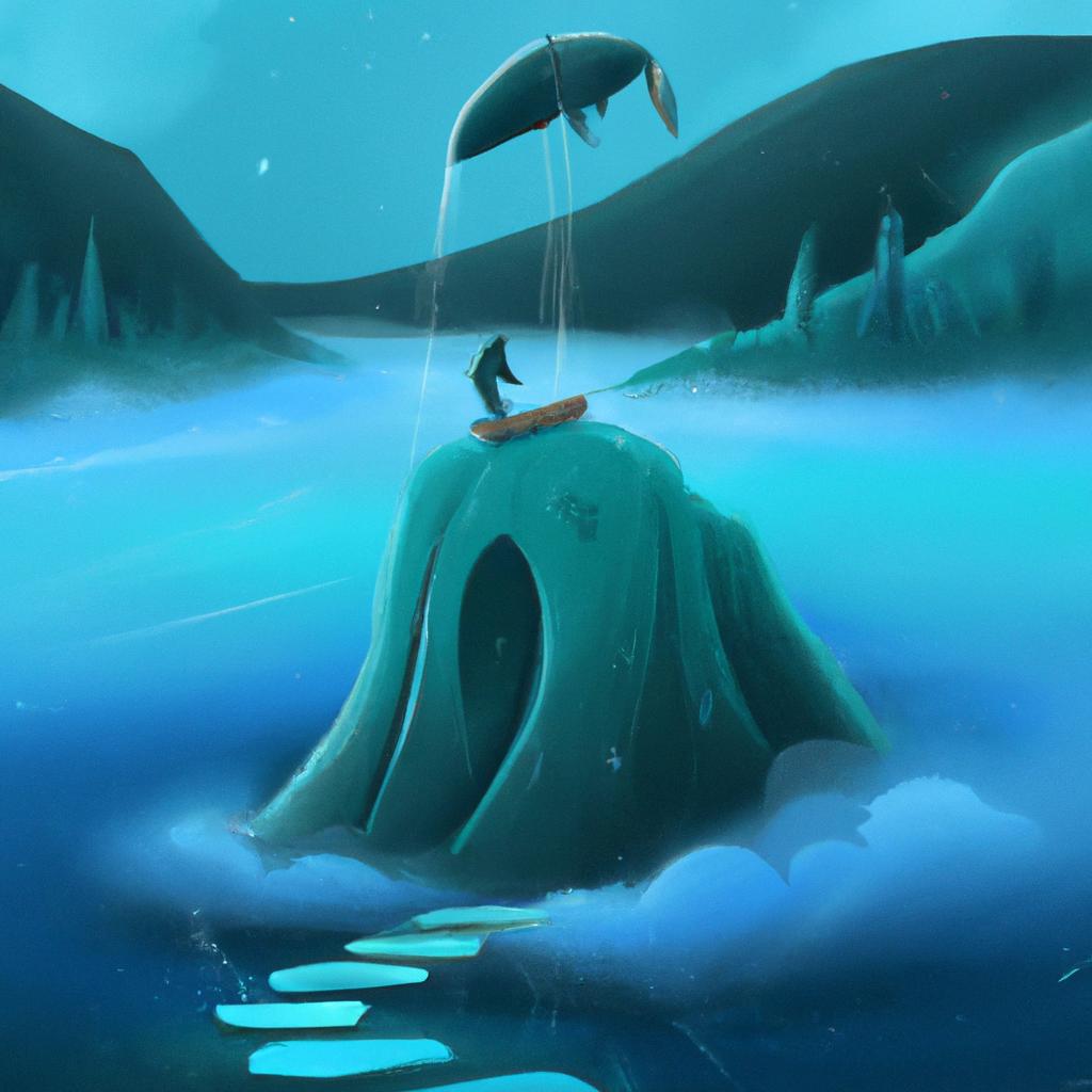 Imagem de capa do post "Sonhar com Água Azul: O Que Isso Significa?" com um desenho digital