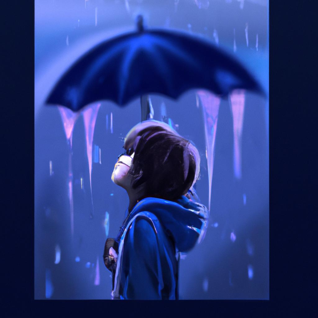 Imagem de capa do post "Sonhar com Água Chuva: Descubra seu Significado!" com um desenho digital