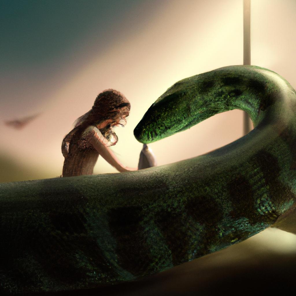 sonhar com alguem segurando uma cobra2