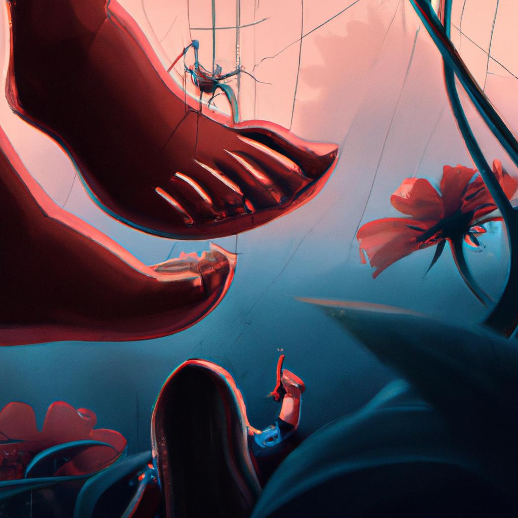 Imagem de capa do post "Descubra o Significado de Sonhar com Aranha Picando o Pé!" com um desenho digital