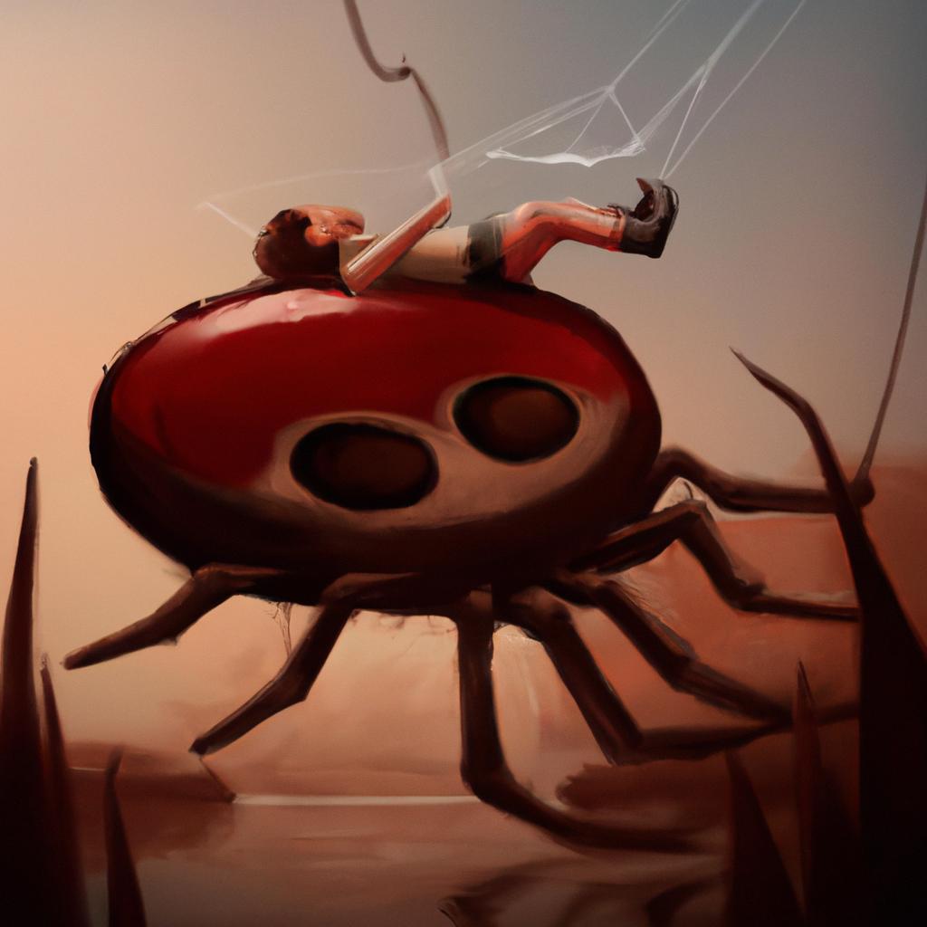 Imagem de capa do post Sonhar com Aranha Subindo no Corpo: O Que Significa? com um desenho digital