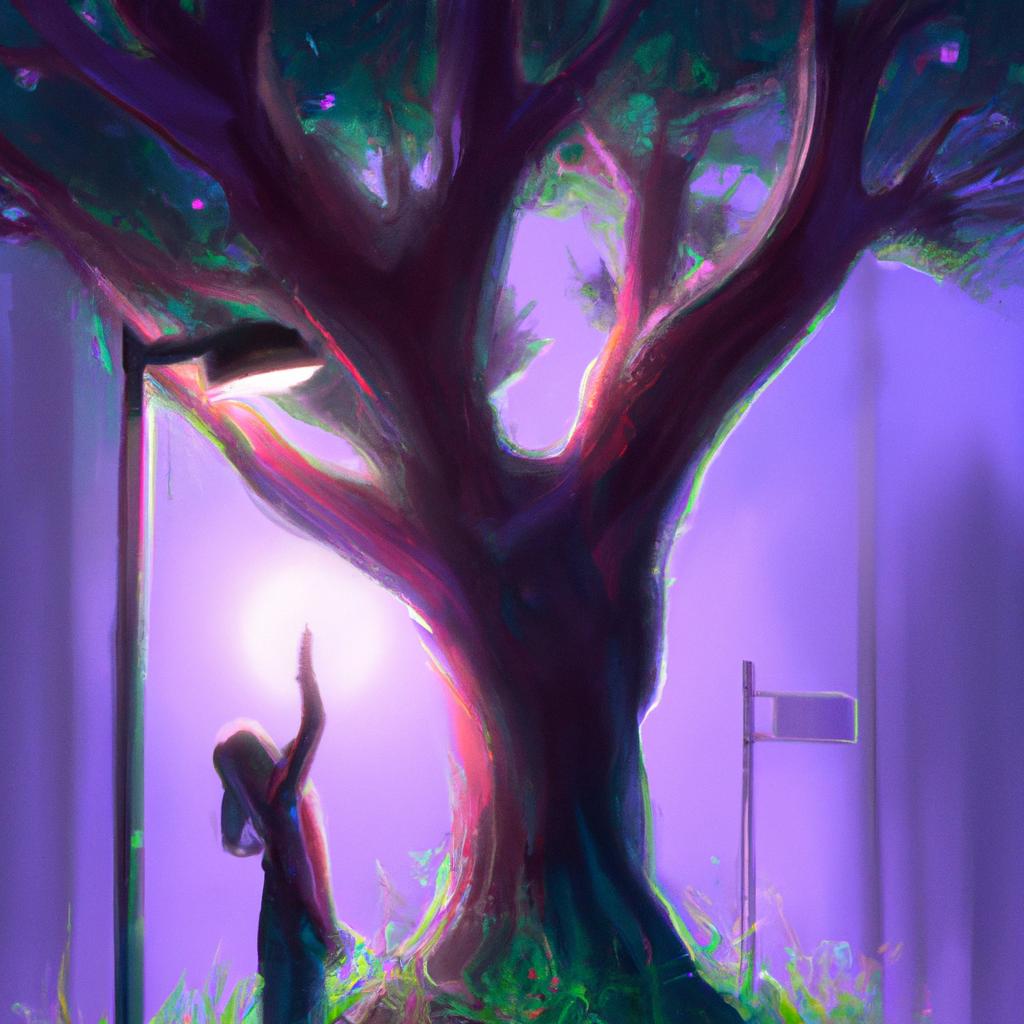 Imagem de capa do post "Sonhar com Arvore Alta: Descubra o Significado Oculto!" com um desenho digital