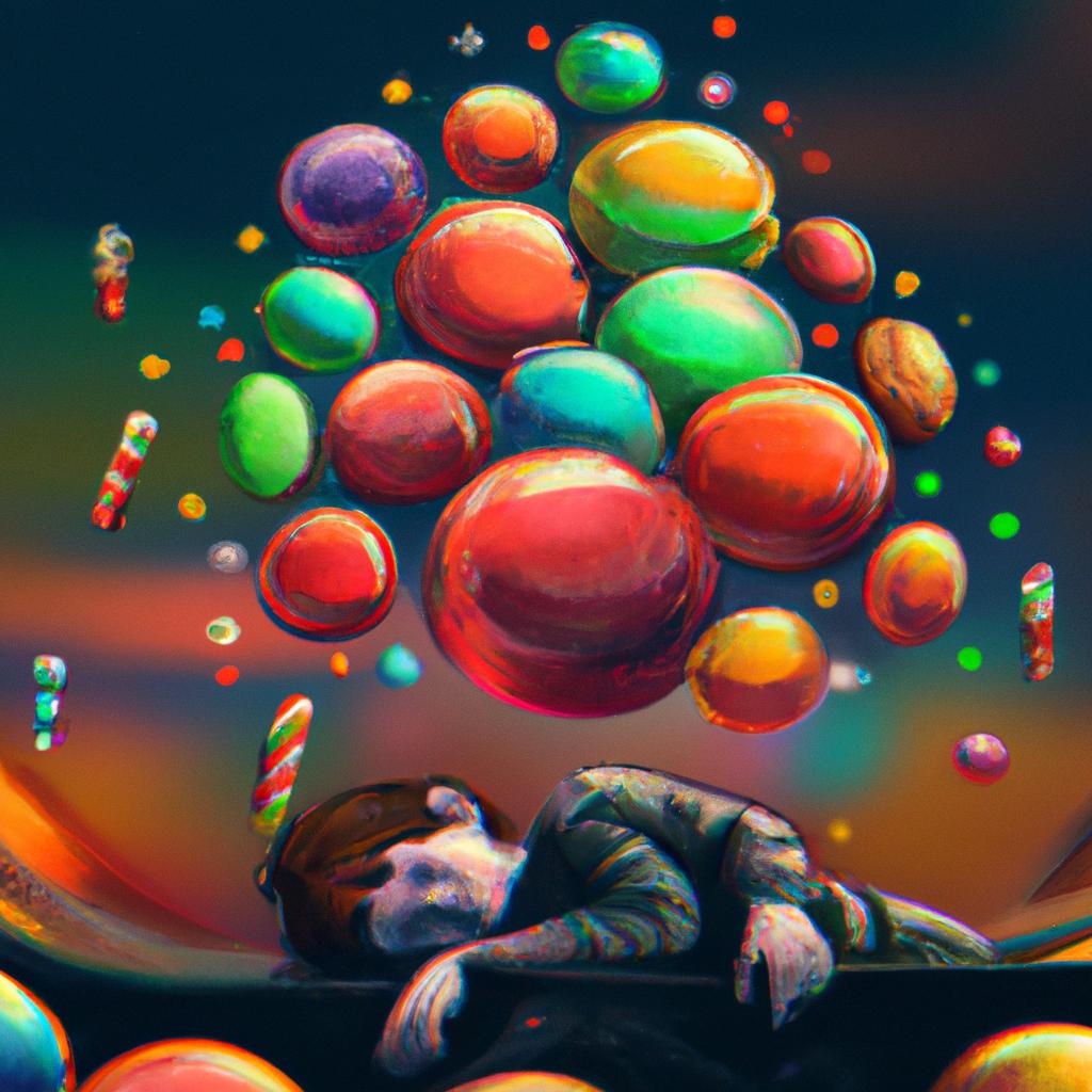 Imagem de capa do post "Descubra o Significado de Sonhar com Balas Doces!" com um desenho digital