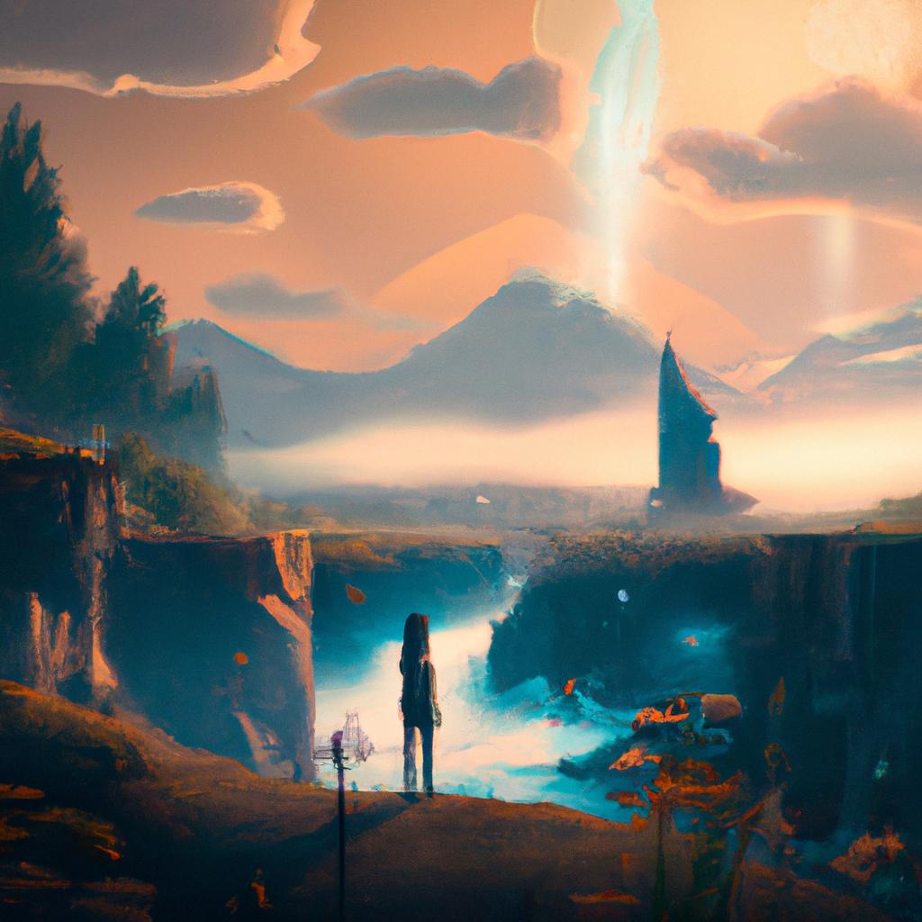 Imagem de capa do post "Descubra o Significado de Sonhar com Barranco: Revelado!" com um desenho digital