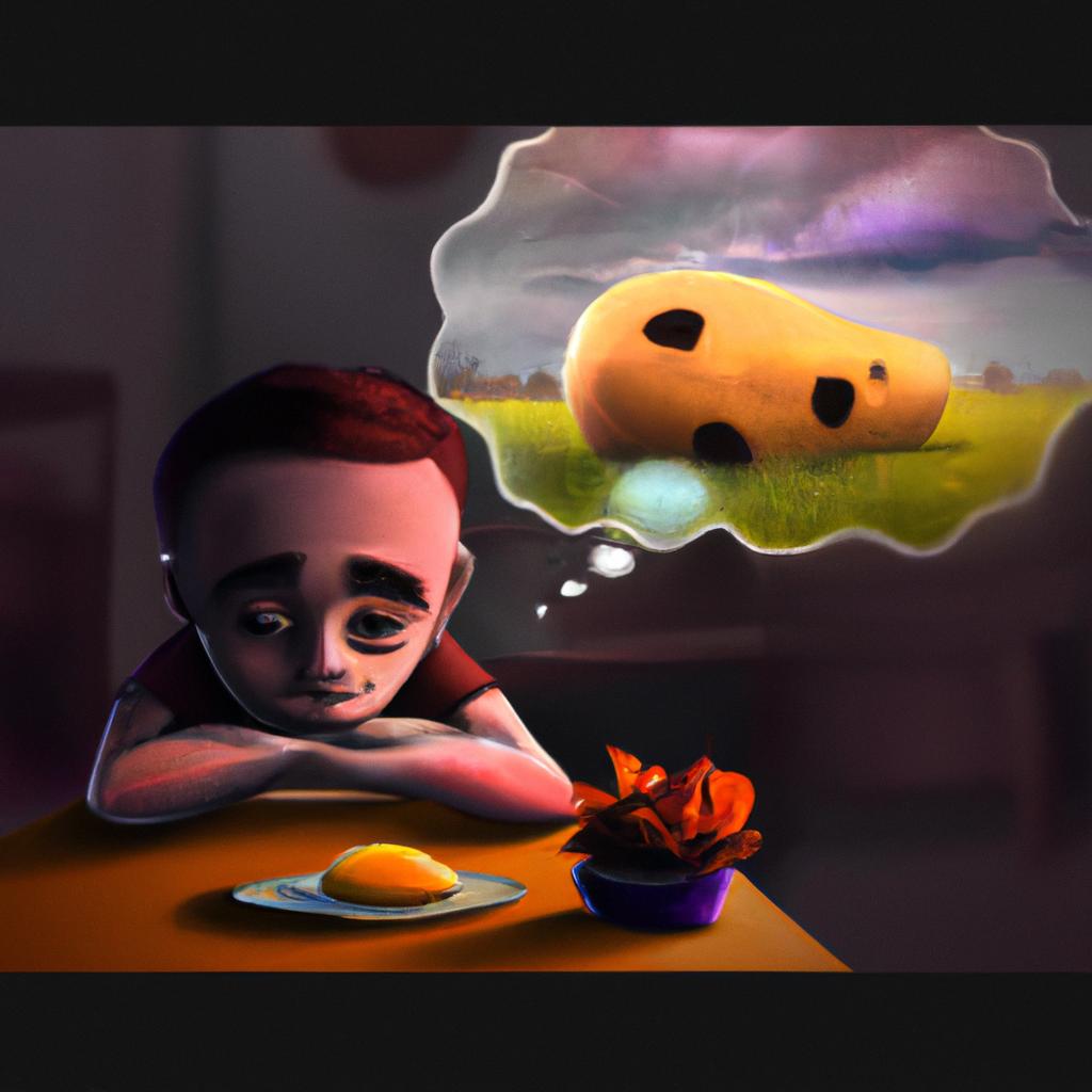 Imagem de capa do post "Descubra o que Significa Sonhar com Batata Podre!" com um desenho digital