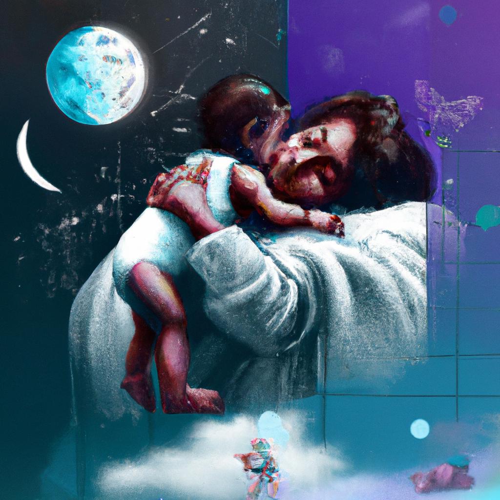 Imagem de capa do post "Descubra o que Significa Sonhar com Bebê da Amiga!" com um desenho digital