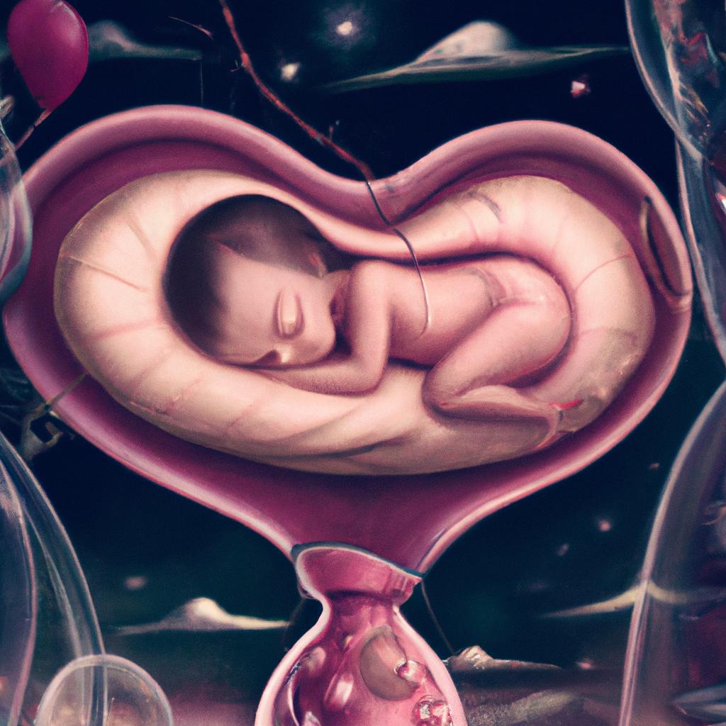 Imagem de capa do post "Descubra o Significado de Sonhar com Bebê na Placenta!" com um desenho digital