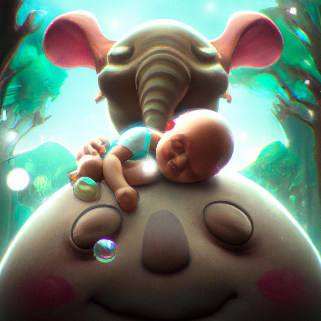 Imagem de capa do post "Descubra o Significado de Sonhar com Bebê no Colo no Jogo do Bicho!" com um desenho digital