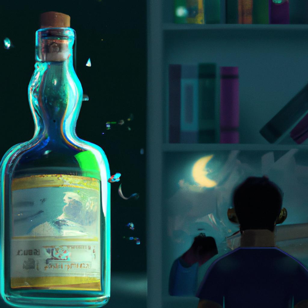 Imagem de capa do post "Sonhar com Bebida Alcoólica: Entenda Seu Significado!" com um desenho digital