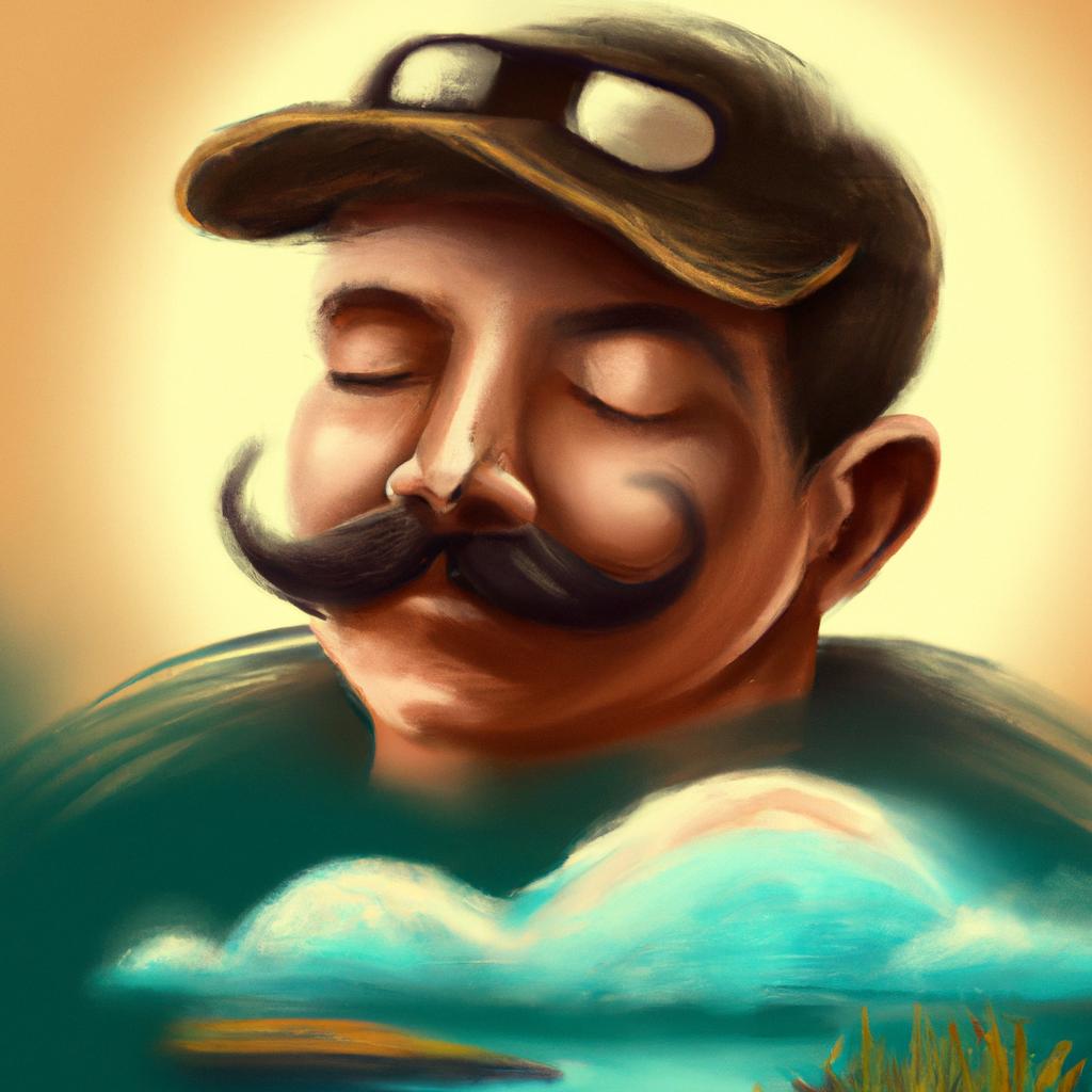 Imagem de capa do post "Descubra o que Significa Sonhar com Bigode!" com um desenho digital