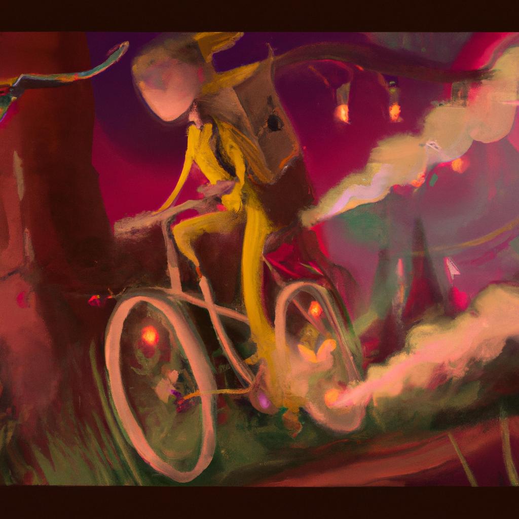 Imagem de capa do post "Sonhar Com Bike: Descubra o Significado dos Seus Sonhos!" com um desenho digital