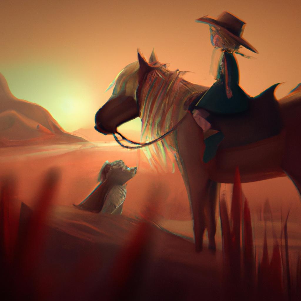 Imagem de capa do post "Descubra o Significado do Sonho com Boi e Cavalo!" com um desenho digital