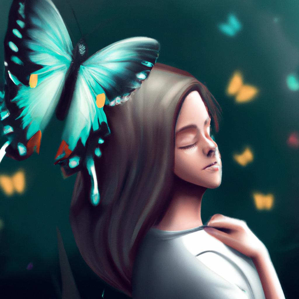 Imagem de capa do post "Sonhar com Borboleta Pousando em Mim: Entenda o Significado!" com um desenho digital