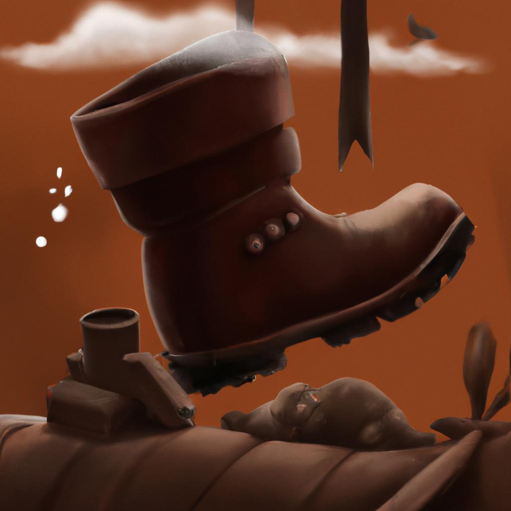 Imagem de capa do post "Descubra o Significado do Sonho com Bota Marrom!" com um desenho digital