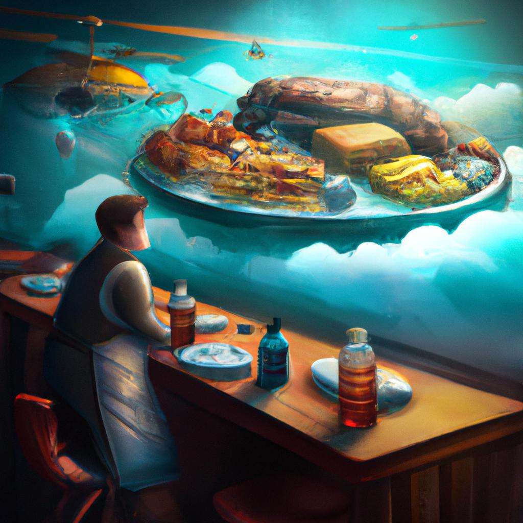 Imagem de capa do post "Descubra o Significado de Sonhar com Buffet: Surpreenda-se!" com um desenho digital